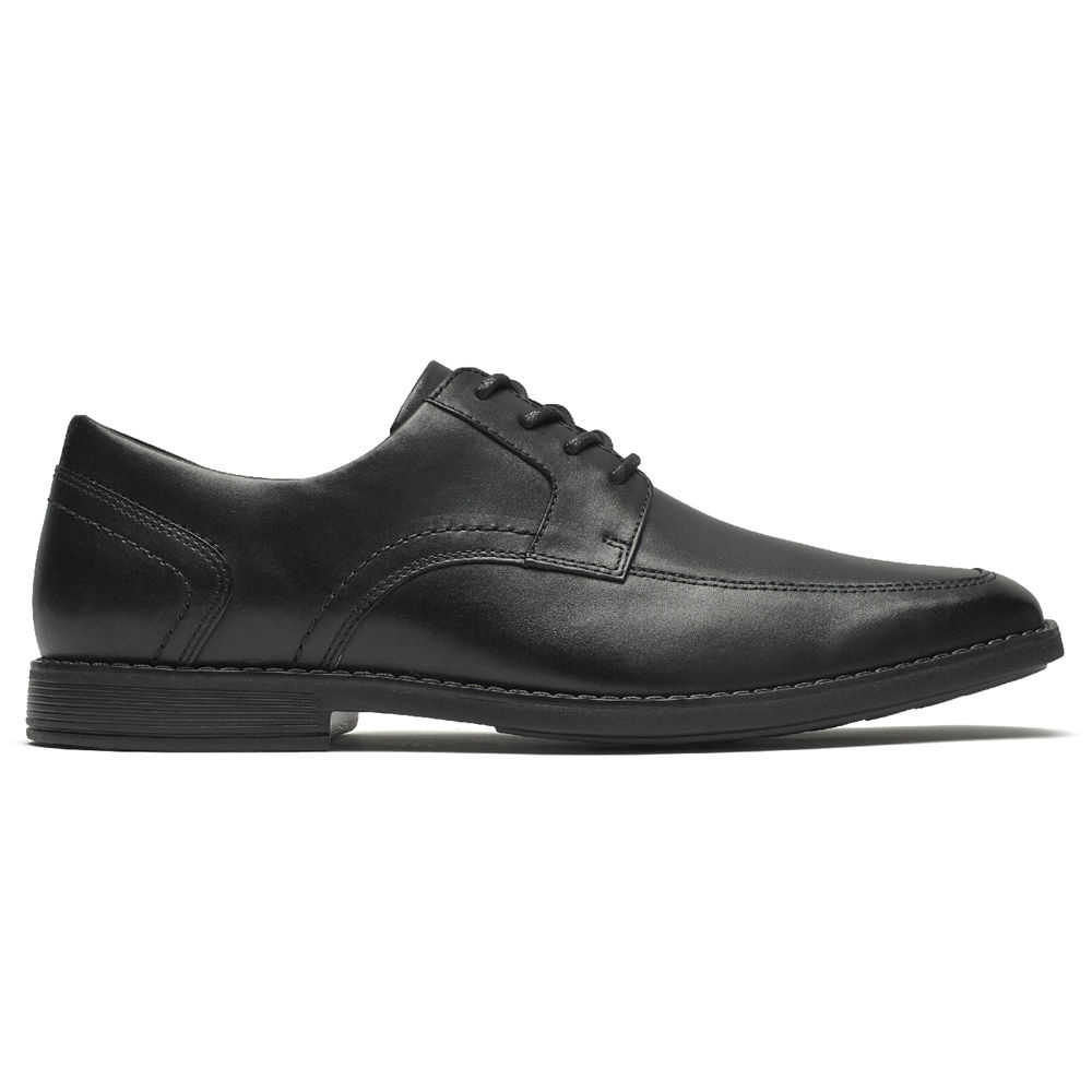 Rockport Oxfords For Mens Black - Slayter Apron Toe - YI3780541